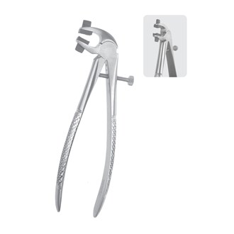 Crown Remover Pliers  Angled with Rubber Retentive 15.5cm