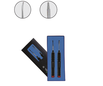 Flexible Periotome Kit for Dental Extraction Set of 2 Black