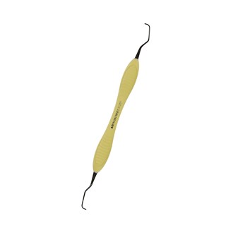 Duplex Curette Anterior 1-2/7-8 Titanium Coated AR Premium Plus Handle Light Yellow