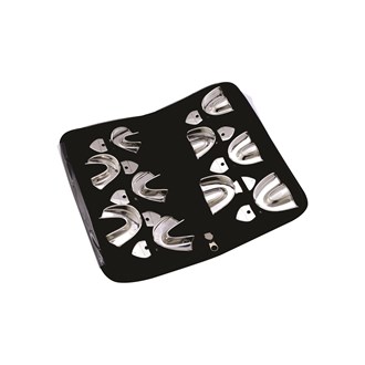 Set of 10 (Impression Trays) Rimlock Solid XS-S-M-L-XL Upper/Lower