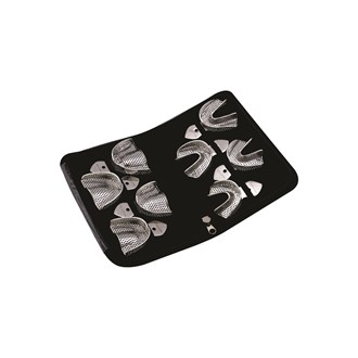 Set of 8 (Impression Trays) Rimlock Perforated S-M-L-XL Upper/Lower
