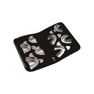 Set of 8 (Impression Trays) Rimlock Solid S-M-L-XL Upper/Lower