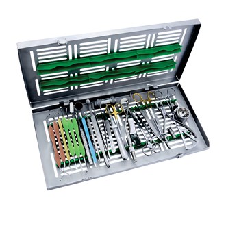 Implant Instruments Set of 25 Stainless Steel Tray