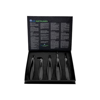 Extracting Forceps Set of 5 Black Plasma