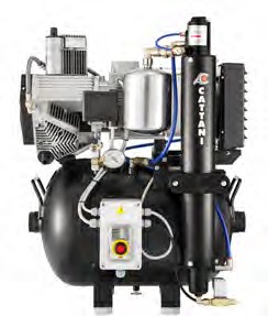 Cattani AC300 3 Cylinder Compressor - 238 Nl/min For 3 to 4 Dental Chairs. - Italian Code 013308
