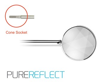 CONE SOCKET STEM Acteon Pure Reflect Mouth Mirror Front Surface 