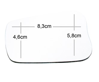 Double Sided Photographic Mirror - Occlusal Surface Child - Pure Reflect (4.6cm x 8.3cm x 5.8cm)