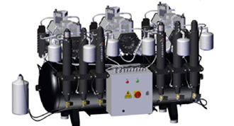 Cattani AC1800 Triple 6 Cylinder Compressor - 1,428 Nl/min - Italian Code 013594