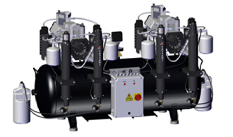 Cattani AC1200 Tandem 6 Cylinder Compressor - 952 Nl/min - Italian Code 013595