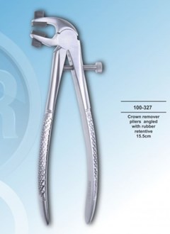 Densol Crown remover pliers  angled with rubber retentive 155mm
