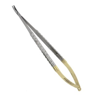 Densol Needle holder castroviejo Curved  tungsten carbide 18cm