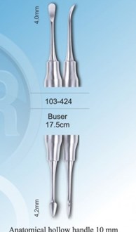 Densol Buser 17.5cm Anatomical hollow handle 10 mm