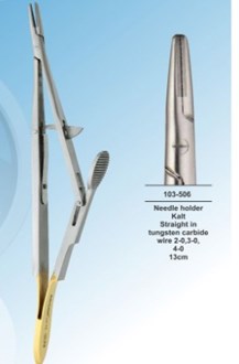 Densol Needle holder Kalt Straight in tungsten carbide 13cm
