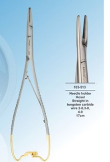 Densol Needle holder Hosel Straight in tungsten carbide 17cm