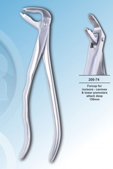 Densol Extracting  Forcep for incisors - canines & lower premolars attack deep 15cm
