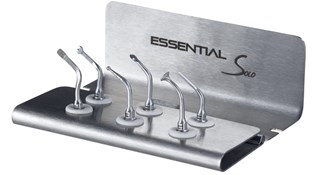 ACTEON ESSENTIAL II KIT- BS1S II, BS4 II, LC2 II, SL1 II, SL2 II, SL3 II tips, an autoclavable metal support, an autoclavable universal wrench.