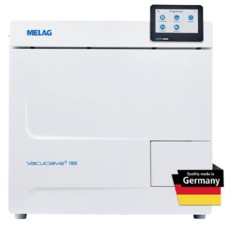 Melag Vacuclave 118 17 Litre Pro line with 5 trays & USB stick