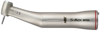 NSK S-Max M95L Stainless Steel Optic E Type Lux Contra Angle Handpiece 1:5 Increasing For FG burs