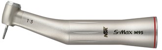 NSK S-Max M95 Stainless Steel Non-Optic E Type Contra Angle Handpiece 1:5 Increasing For FG burs