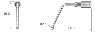 NSK SCL1 Sinus Lift Tip, Internal Irrigation, Dia.2.4mm , S-Mode 50%