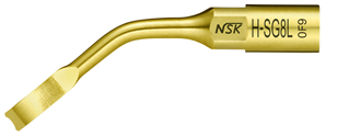 NSK H-SG8L Bone Surgery Tip, TiN Coating, Left Curved, 3 Teeth, 0.6mm Thick for VarioSurg