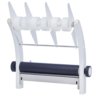 Melag MELAseal Reel Dispenser - Deluxe. Integrated feeding device with a hand roll enables easy feeding of the film.